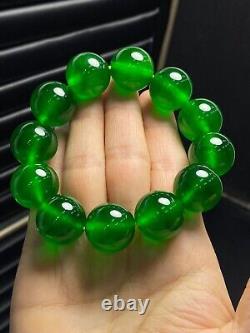 Certified Natural AAA Burmese High Icy Green 18mm Beads Jade jadeite Bracelets