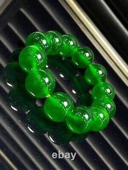 Certified Natural AAA Burmese High Icy Green 18mm Beads Jade jadeite Bracelets