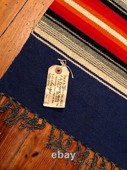 Chimayo Hand-loomed Wool Blanket, Incredible Excellent Condition, Early 20th C