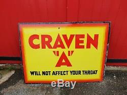 Craven A Original Large Enamel Sign Excellent Condition