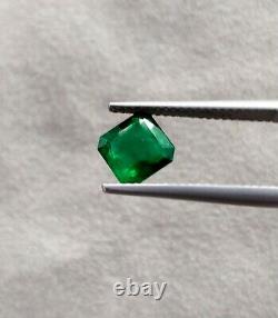 Deep green Fire Original Zambia Emerald 7 mm Square Emerald Shape loose gemstone