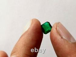 Deep green Fire Original Zambia Emerald 7 mm Square Emerald Shape loose gemstone
