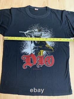 Dio 1983 Tour T Shirt Vintage Original Tour Dates On Back Excellent Condition