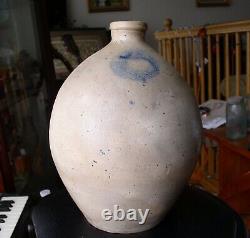 EARLY Ovoid Stoneware Jug with Blue decoration Excellent shape