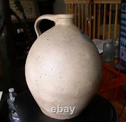 EARLY Ovoid Stoneware Jug with Blue decoration Excellent shape