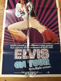 ELVIS ON TOUR Original 1972 One Sheet Movie Poster ELVIS PRESLEY excellent shape