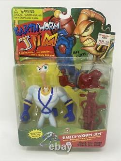 Earthworm Jim Figure 1994 Playmates RED Version Excellent Condition