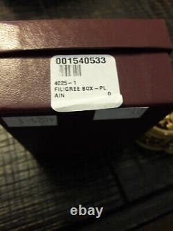 Edgar Berebi Filigree Box Plain 4025 1, excellent condition withoriginal box