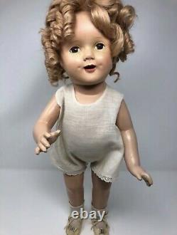 Excellent Condition Unmarked Composition Shirley Temple LOOK-A-LIKE Doll 20inch