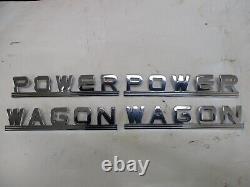 FOUR RARE Emblem Dodge Power Wagon Truck Used Original EXCELLENT CONDITION RARE