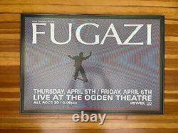 FUGAZI Original Silkscreen Tour Poster Circa 2010 With Frame Excellent Condition