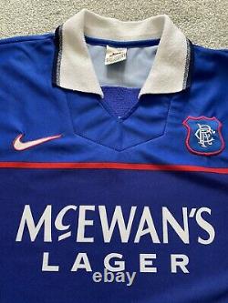 Glasgow Rangers Original Football Shirt. Large. Excellent Condition. Retro 97-99