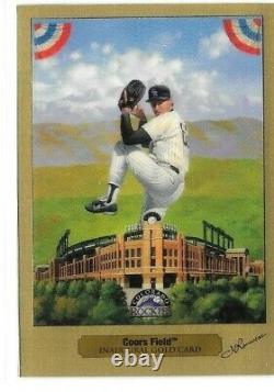 Gold Coors Field Inaugural Artist Proof PM Gold Card by Mitsubishi