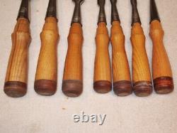 Greenlee Rockford ILL U. S. A. Set Of 7 Gouges/chisels In Excellent Used Condition