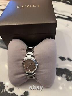 Gucci Watch Women's G-Timeless Brown Face Excellent Condition, Original Box