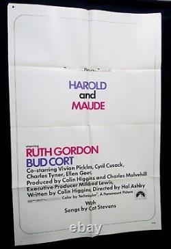 HAROLD AND MAUDE Original Movie 1 Sheet Poster Excellent Condition, 27 x 41 1971