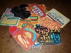 HUGE Lot of Dutch Bros Coffee 50+ Stickers Excellent Condition