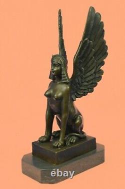 Hand Made French Cast Bronze Egyptian Sphinx Excellent Original Condition GIFT
