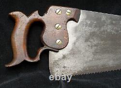 Henry Disston & Sons 1876 24 Crosscut #7 Saw In Excellent Original Condition