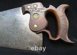 Henry Disston & Sons 1876 24 Crosscut #7 Saw In Excellent Original Condition