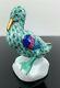 Herend Green Fishnet Duck Ducky 2.5 Figurine Excellent Condition
