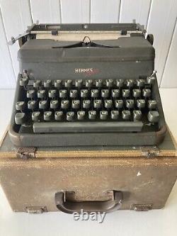 Hermes 2000 Typewriter With Original Case Excellent Working Condition