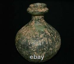 Intact Ancient Roman Glass Bottle in Excellent Condition Ca. 2nd-3rd Century AD