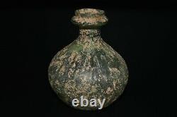 Intact Ancient Roman Glass Bottle in Excellent Condition Ca. 2nd-3rd Century AD