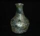 Intact Ancient Roman Glass Flask Bottle In Excellent Condition C. 1st Century Ad