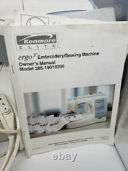 Kenmore Embroidery Machine Ergo3 Excellent Condition withoriginal manuals. TESTED