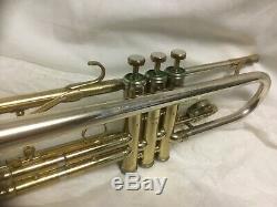 King Dual Bore Symphony Silver-tone Trumpet, Excellent Original Condition