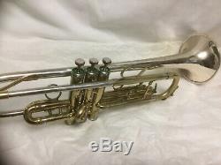 King Dual Bore Symphony Silver-tone Trumpet, Excellent Original Condition