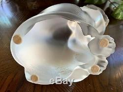 Lalique France Chat Assis Sitting Cat Excellent Condition Signed & Authentic