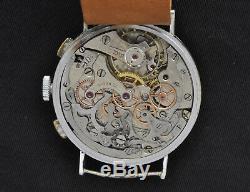 Lebois original 1935 36mm fixed lugs chronograph excellent working condition