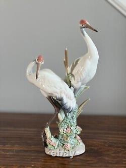 Lladro Courting Cranes #1611 Excellent Condition with Original Box