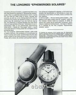 Longines Ephemerides Solaires steel Original excellent condition Watch only