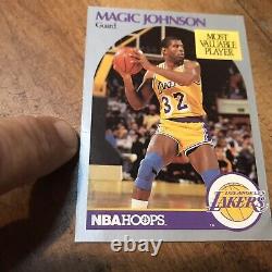 MAGIC JOHNSON Lakers 1990 MVP NBA Hoops Card #157 Wonderful Condition