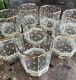 Mackenzie Childs Set Of 8 Octagon Shaped Drinking Glasses. Excellent Condition