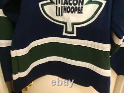 Macon Whoopee Hockey size Large Original Blue Jersey Excellent Condition