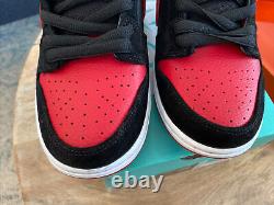 Nike SB Dunk Low Pro Pack Bred Size 8.5 Original Box Excellent Condition