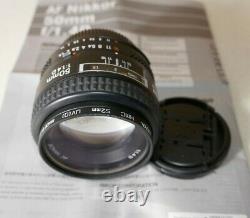 Nikon AF Nikkor 50mm f1.4 D lens excellent condition original box/manual