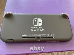 Nintendo Switch Lite Grey Excellent Condition + Original Box Charger Grip Case