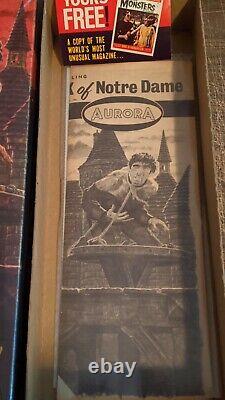 ORIGINAL 1963 AURORA THE HUNCHBACK OF NOTRE DAME BOX withINST. EXCELLENT CONDITION