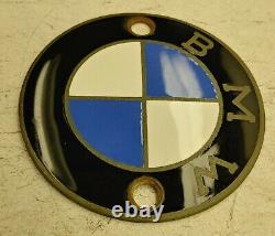 ORIGINAL BMW OEM Gas Tank Roundel in Excellent Condition, early Serif style