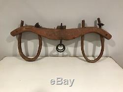 OX Yoke, Double, Antique Excellent Condition, Solid Wood With Iron Hardware