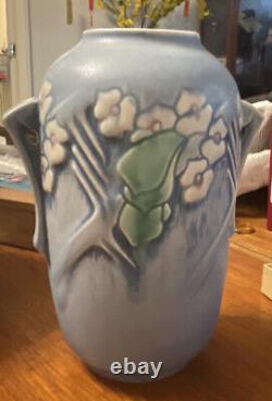 Old Roseville Clemena Blue Vase Excellent Condition
