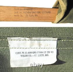 Orig 1943-dated U. S. Army Sleeping Cot, Excellent Condition, Welsh Co 12/18/43