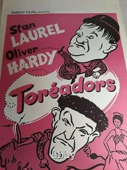 Original Movie Laurel & Hardy Lobby Card Toreadors 22×14 Excellent Condition