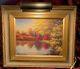 Original River Landscape Oil Painting By Lynwood Hall In Excellent Condition