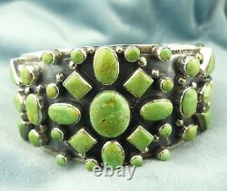 Original STEVE FRANCISCO Navajo Sterling + Turquoise Bangle EXCELLENT CONDITION